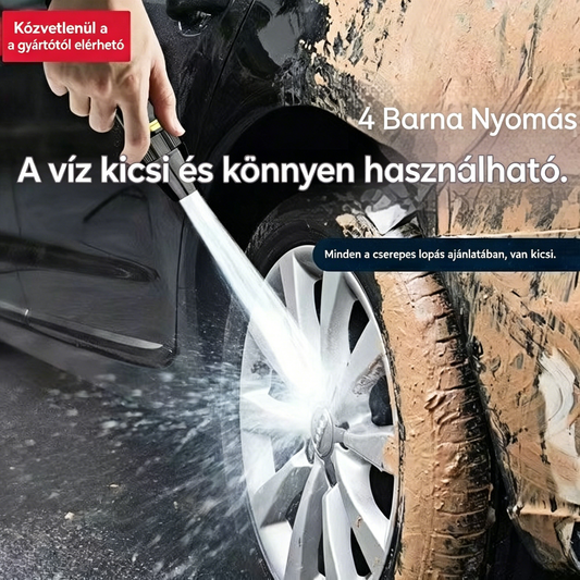 🚿 🔥A különleges ajánlat utolsó napja!! 🔥💧 Nagynyomású vízpisztoly - autómosáshoz, kertészkedéshez, 10x nyomás, több funkció ⚡