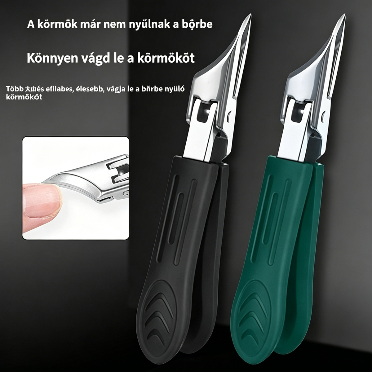 🔥【Korlátozott ideig 50% kedvezmény】🔥 Fröccsenésálló körömvágó olló, 25°-os szögben döntött pengével (3 darabos készlet)